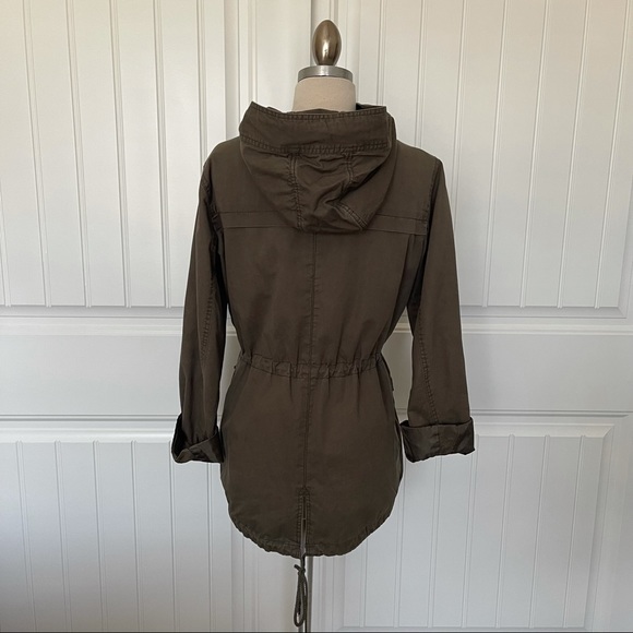 Forever 21 Army Green Hooded Utility Jacket - Picture 4 of 8
